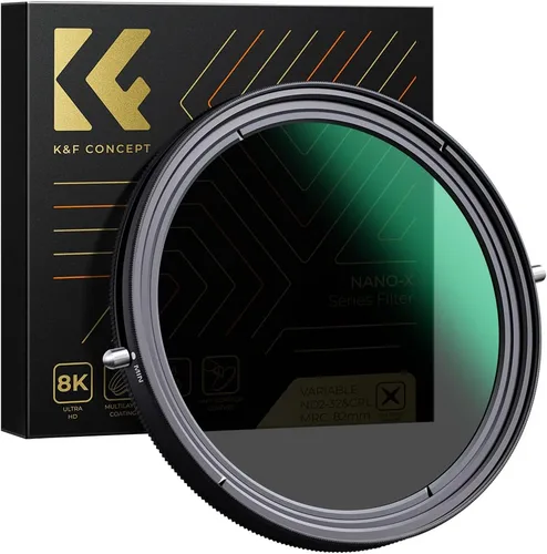 K&F CONCEPT Filtro ND2-ND32 ND de 1.457 in y filtro polarizador circular CPL 2 en 1 para lente de cámara sin puntos X, resistente al agua,