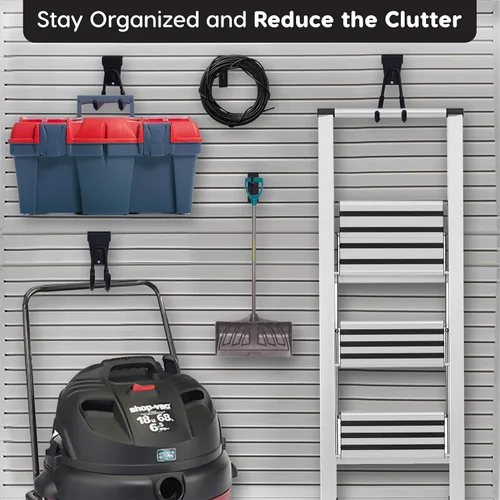 Miniatura 3 de FELLER Ganchos Slatwall y accesorios de Slatwall – Paquete de 20 ganchos y ganchos para pared de láminas individuales y dobles de alta calidad