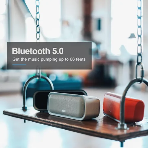 Miniatura 6 de DOSS Bocina SoundBox Pro Bluetooth inalámbrica portátil con sonido estéreo de 20 W, bajos adicionales activos, conexión inalámbrica estéreo, luces