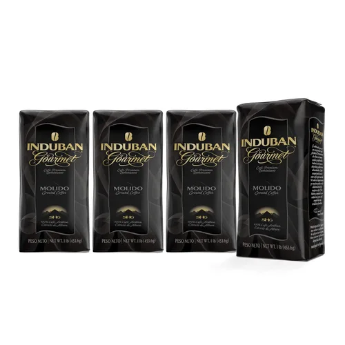 Miniatura 9 de Induban Gourmet, bolsa de 16 onzas, café molido, tostado medio, café 100% arábica premium de la República Dominicana (paquete de 1)