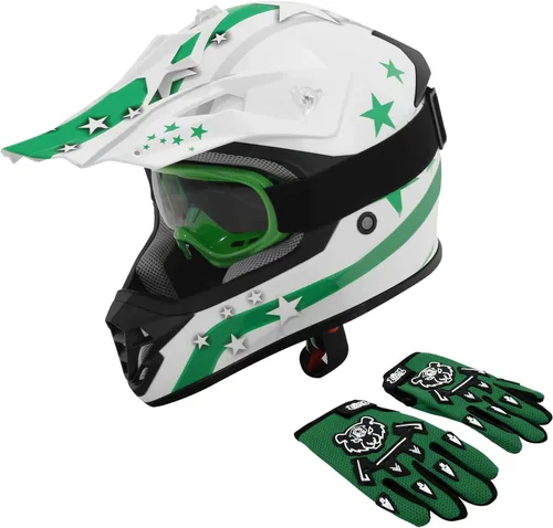 Miniatura 10 de SLMOTO - Casco DOT para niños y jóvenes de motocross, casco de motocicleta de calle, casco de bicicleta de tierra, motocross, ATV, casco con diseño