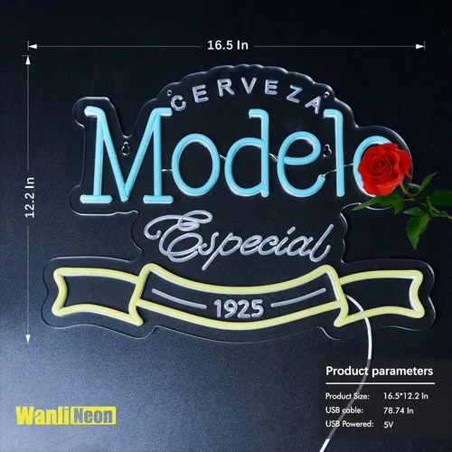 Miniatura 5 de Modelo Letrero de Neón para Decoración de Pared, Luces LED Regulables para Barra de Cerveza, Caverna del Hombre, Dormitorio, Hogar, Tienda, Pub