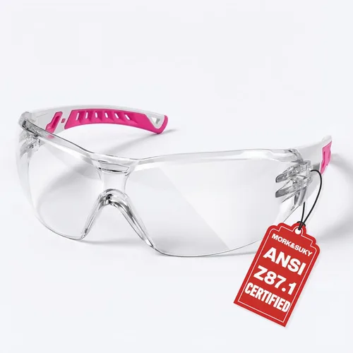 Miniatura 8 de MORK&SUKY Gafas de seguridad Z87, ligeras, antivaho protectoras para hombres y mujeres, protección ocular para el trabajo, laboratorio, enfermería