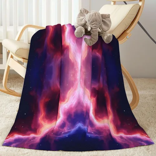 Miniatura 18 de Perinsto Manta floral de crisantemo rojo y rosa, ultra suave y cálida para todas las estaciones, manta decorativa de vellón para cama, silla