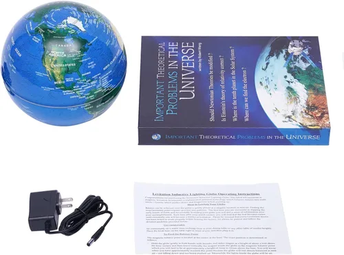 Miniatura 9 de Lámpara de globo flotante de 6 pulgadas, globo de levitación magnética, globos geográficos mundiales, luz de mapa del mundo giratoria de 360 grados