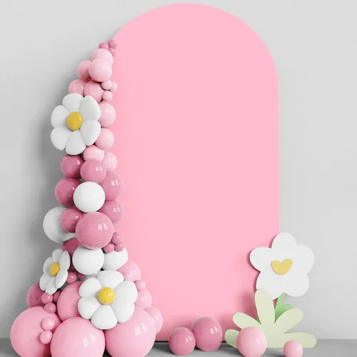Miniatura 14 de Asee'm Cubierta de arco de boda de 6 pies, color beige, ajustada, cubierta de elastano ajustable de 2 caras, cubierta de fondo para decoración