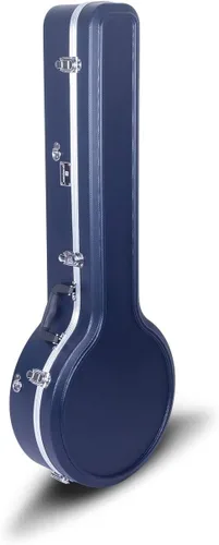 Miniatura 8 de Crossrock Estuche de banjo moldeado de ABS para resonador y tenor de 5 cuerdas Estilo de mochila, pestillo de bloqueo, interior de felpa – Negro