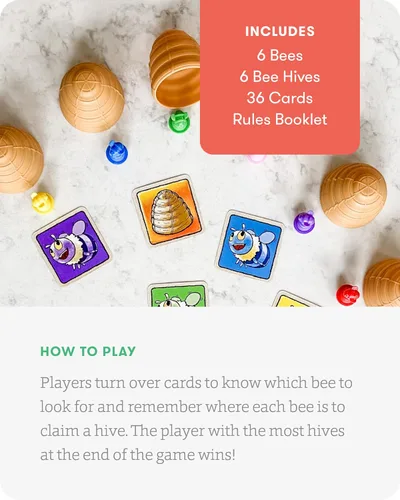 Miniatura 4 de SimplyFun Bee Alert - Un juego de emparejar para niños que pone a prueba tu memoria y paciencia mientras aprendes a tomar turnos - Juego educativo
