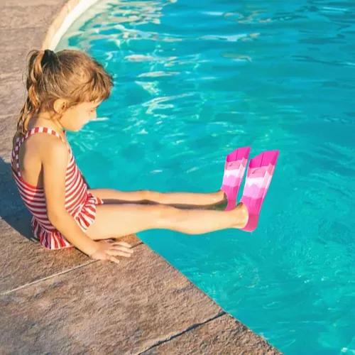 Miniatura 53 de Gugmoy Kids Swim Fins,Comfortable Silicone Flippers for Swimming and Diving,Size Suitable Beginners Kids Girls Boys Adults