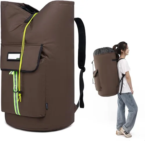 Miniatura 17 de mochila para colada, bolsas de lavandería extra grandes y resistentes, mochila para colada para estudiantes universitarios, cierre de cordón, Bolsa