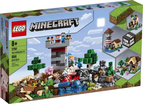 Miniatura 4 de LEGO Minecraft The Crafting Box 3.0 21161 Minecraft - Juguete de construcción de ladrillos y minifiguras, juego de construcción de castillo