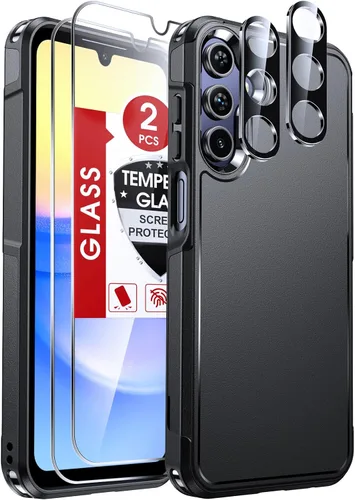 LeYi for Samsung-Galaxy A15-5G Phone Case: Samsung A15 Case with Screen Protector x 2 + Camera Lens Protector x 2, Double Layer Protection Unlocked