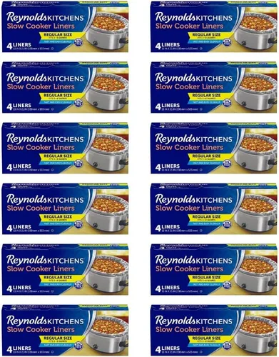 Miniatura 13 de Revestimiento regular para ollas de coción lenta Reynolds Kitchens, (ideal para 3 a 8cuartos), 4 piezas