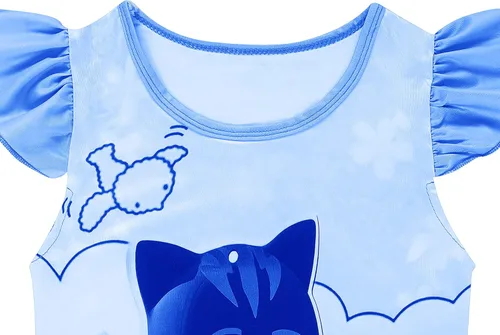 Miniatura 3 de Vestido de princesa para niñas pequeñas camisa de manga corta con volantes vestido para el hogar