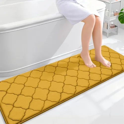Miniatura 148 de OLANLY Alfombra de Baño de Espuma Viscoelástica de 24 x 16 pulgadas, Ultra Suave y Absorbente, Alfombras de Baño Antideslizantes, Cómodas, Lavables