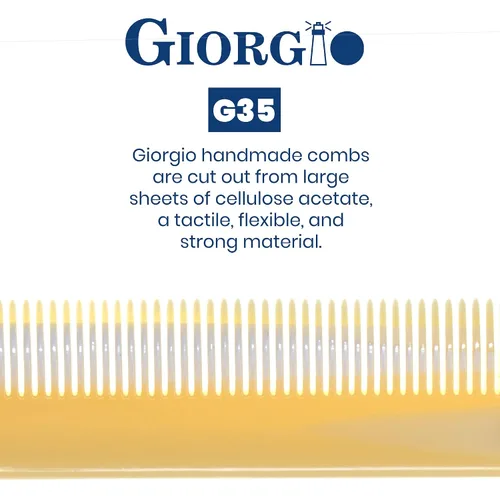 Miniatura 5 de Giorgio G35 - Peine de bolsillo de dientes finos hecho a mano para hombres, alisador de peine para el cuidado diario, peinado de cabello, bigote