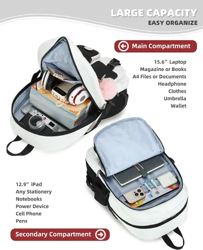 Miniatura 3 de Hidds Mochilas para laptop de 15.6 pulgadas, mochila escolar para escuela primaria, escuela secundaria, linda mochila antirrobo, mochila de viaje
