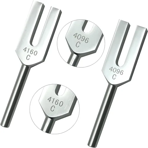 Miniatura 3 de Juego de diapasones de ángel 4096 Hz 4160 Hz 4225 Hz para limpieza de cristales, sintonizadores de ángel, martillo de madera y bolsa de terciopelo