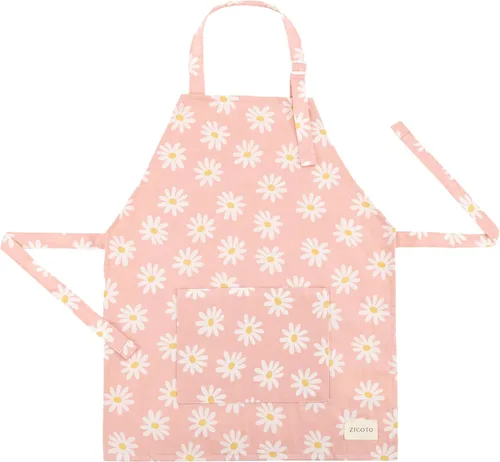 ZICOTO Delantal para Niños para Niñas y Niños - Delantal de Niño Pequeño con Bolsillo para Cocinar, Hornear y Manualidades - Regalo de Navidad para