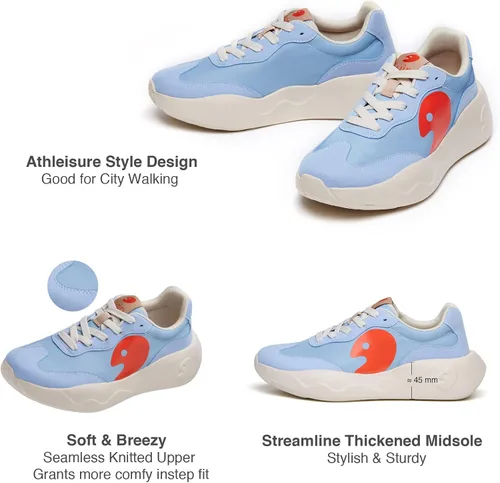 Miniatura 6 de UIN Tenis retro para mujer, ligeros, informales, cómodos, de diseño, pintados con arte