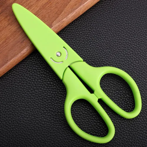 Miniatura 2 de Tijeras multiusos verdes, tijeras rectas y resistentes de 6 pulgadas para oficina, escuela, estudiante, hogar, uso general, tela de costura