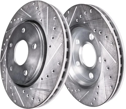 Miniatura 7 de Detroit Axle - Kit de frenos delanteros para Honda Accord 2003-2010, rotores de freno de disco perforados y ranurados de repuesto 2004 2005 2006