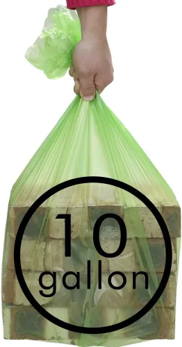 Miniatura 7 de Kekow Bolsas de basura de cocina de 10 galones, color verde, 125