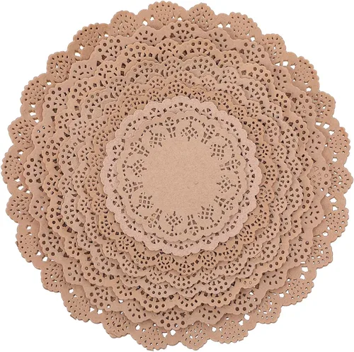 Miniatura 10 de Boao Doilies de papel blanco para decoración de mesa de bodas y vacaciones, 160 piezas de varios tamaños redondos de encaje para mesas de postre