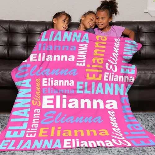 Miniatura 5 de Manta personalizada con nombre, manta personalizada con nombre, manta personalizada para adultos, niños y bebés, manta personalizada con monograma