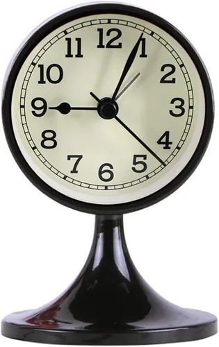 Miniatura 9 de Sherry Nightlight Despertador 4" Redondo Silencioso Despertador Mesita de noche Reloj de viaje sin tictac Beige