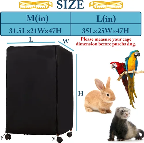 Miniatura 2 de Funda universal para jaula de pájaros, funda de jaula para mascotas, tela Oxford 100% sombreada con capa de revestimiento de poliuretano, buenas