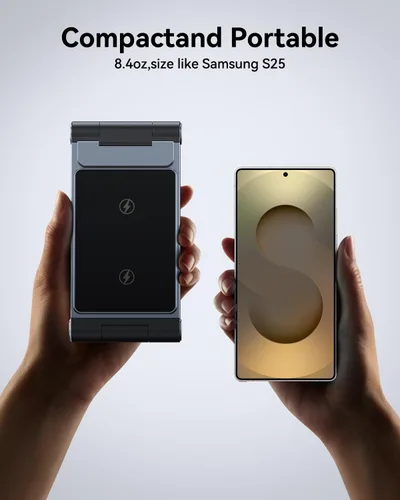 Miniatura 7 de Cargador inalámbrico para Samsung Estación de carga inalámbrica 3 en 1 Soporte de cargador inalámbrico plegable para Samsung S25 Ultra S24 S23 S22 Z