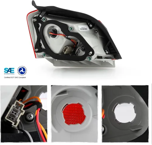 Miniatura 2 de AKKON - Se adapta a Chevy Impala Sedan 2014-2020 de 4 puertas, luz trasera cromada roja, lámpara de freno exterior del lado izquierdo del conductor