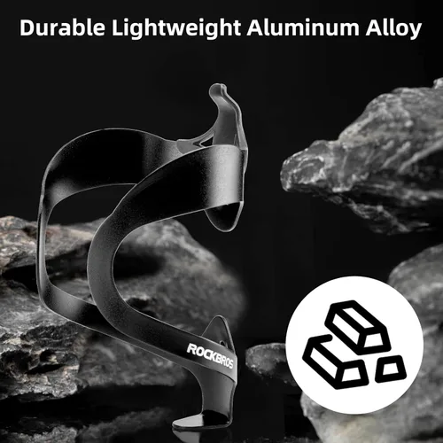 Miniatura 3 de ROCKBROS Soporte para botella de agua para bicicleta, ligero, resistente, aleación de aluminio, jaula para bebidas con tornillos, soportes para A2