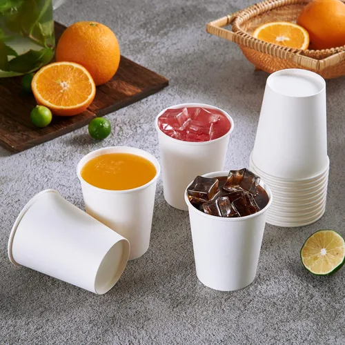 Miniatura 4 de Vplus Paquete de 500 tazas de café de papel de 8 onzas, tazas de café desechables de 8 onzas con tapas, bebida fría/caliente, para el hogar, viajes
