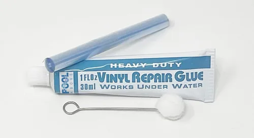 Miniatura 6 de Kit de parches de reparación de vinilo resistente para reparación de revestimientos de piscina sobre el suelo; inflables de pegamento y parches; Azul