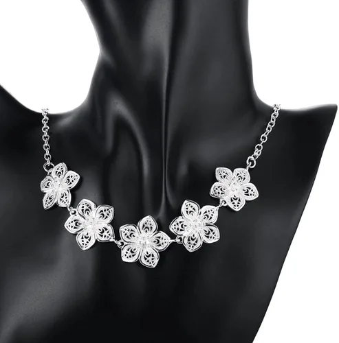 Miniatura 3 de NorthEarth Conjuntos de joyas de plata de ley 925 finas retro collares pulseras aretes para mujer moda fiesta boda