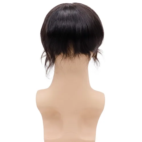 Miniatura 4 de Toupee - Sistema de reemplazo de cabello humano virgen europeo de 7 x 9 pulgadas para hombre, postizo de encaje mono con poliuretano duradero #2