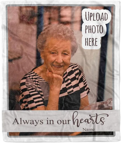 Miniatura 10 de Manta personalizada con foto de condolencias en memoria de un ser querido, regalo de recuerdo para la abuela perdida, manta conmemorativa Manta