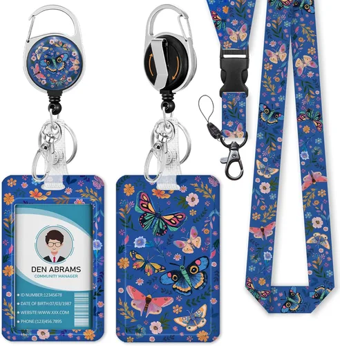 Miniatura 9 de Piefly Cordones para Insignias de Identificación, Portainsignias Positivo con Clip de Carrete Retráctil, Cordón con Tarjeta de Cita Inspiracional