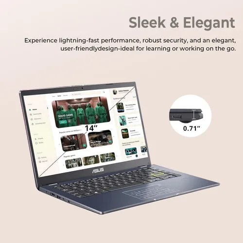 Miniatura 6 de ASUS Vivobook - Laptop con pantalla FHD de 14 pulgadas, procesador Intel Celeron N4500, 4 GB de RAM, almacenamiento de 1.2 TB