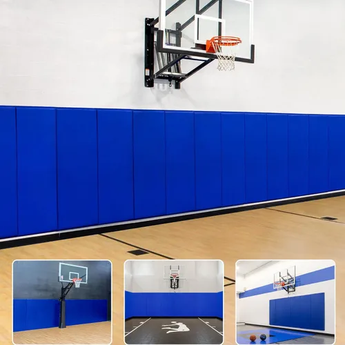 Miniatura 11 de Almohadilla de pared para gimnasio, protector de pared para cancha de baloncesto, alfombrilla protectora de pared de espuma de 2 pulgadas de grosor