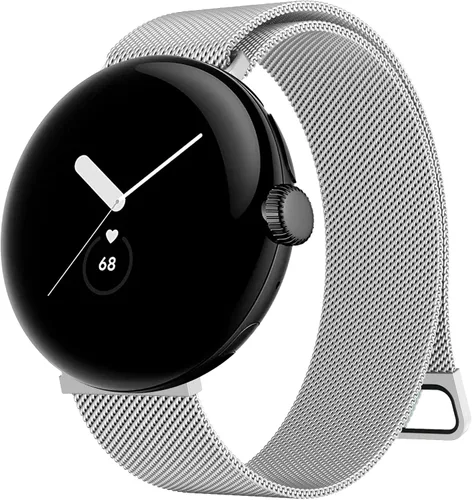 Miniatura 8 de Correa de metal para Google Pixel Watch 1/2/3 de 1.614 in para mujeres y hombres, correa de repuesto ajustable de acero inoxidable