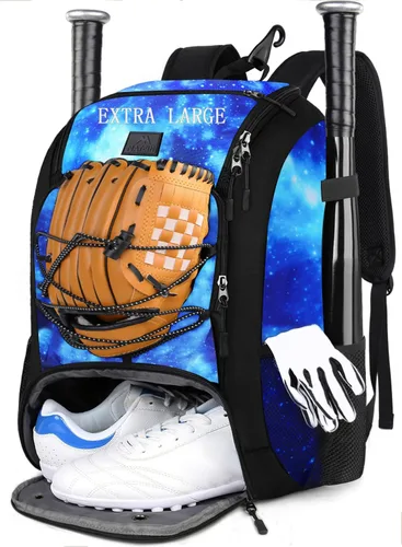 Miniatura 21 de MATEIN Mochila de Béisbol, Bolsa de Bate de Sóftbol con Compartimento para Zapatos para Jóvenes, Niños y Adultos, Bolsa de Béisbol Ligera con Gancho