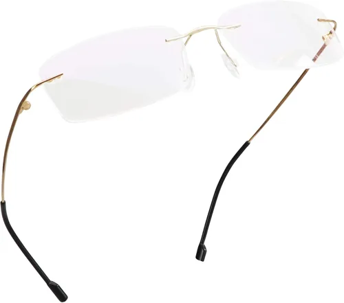 Miniatura 8 de LifeArt - Gafas con bloqueo de luz azul, anteojos de lectura para computadora, gafas sin montura marrón (04_858_brown)