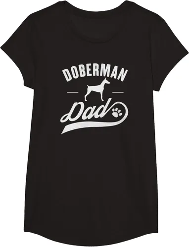 Miniatura 5 de Doberman Dad - Camiseta para amante del dueño del perro, Negro, S