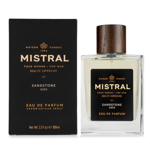 Miniatura 2 de Mistral Colonia para Hombres – Sandstone Eau de Parfum Aroma Masculino Terroso y Picante con Limón, Pachulí y Flor de Naranja Perfume Sin