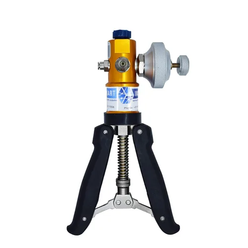Miniatura 2 de Calibrador manual de presión y vacío (rango: -13 a 435 PSI) (solo bomba manual) para laboratorios de calibración, calibración de campo y calibración