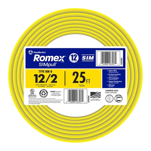 Miniatura 2 de Southwire Romex SIMpull 7.6 m 12/2 Sólido CU NM-B C/T Alambre, 28828221