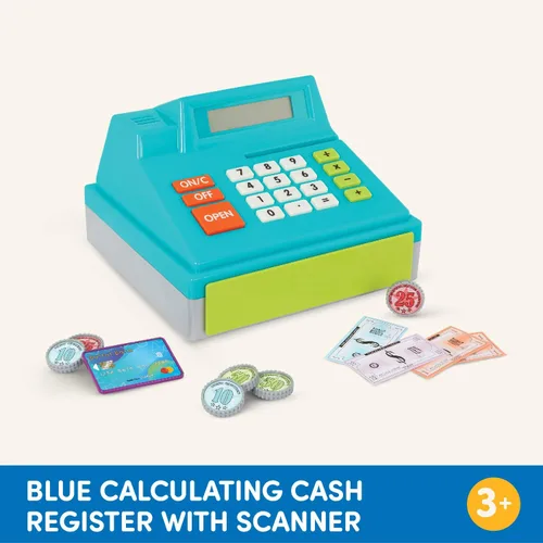 Miniatura 5 de Battat Caja registradora de juguete para niños, niños pequeños - 48 piezas con dinero de juguete, tarjeta de crédito - Juego de simulación - Más